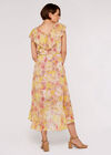 Floral Ruffle Wrap Dress, Pink, large