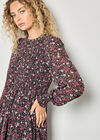 Ditsy Floral Smocked Mini Dress, Pink, large