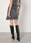 Rainbow Sequin Mini Skirt, Black, large