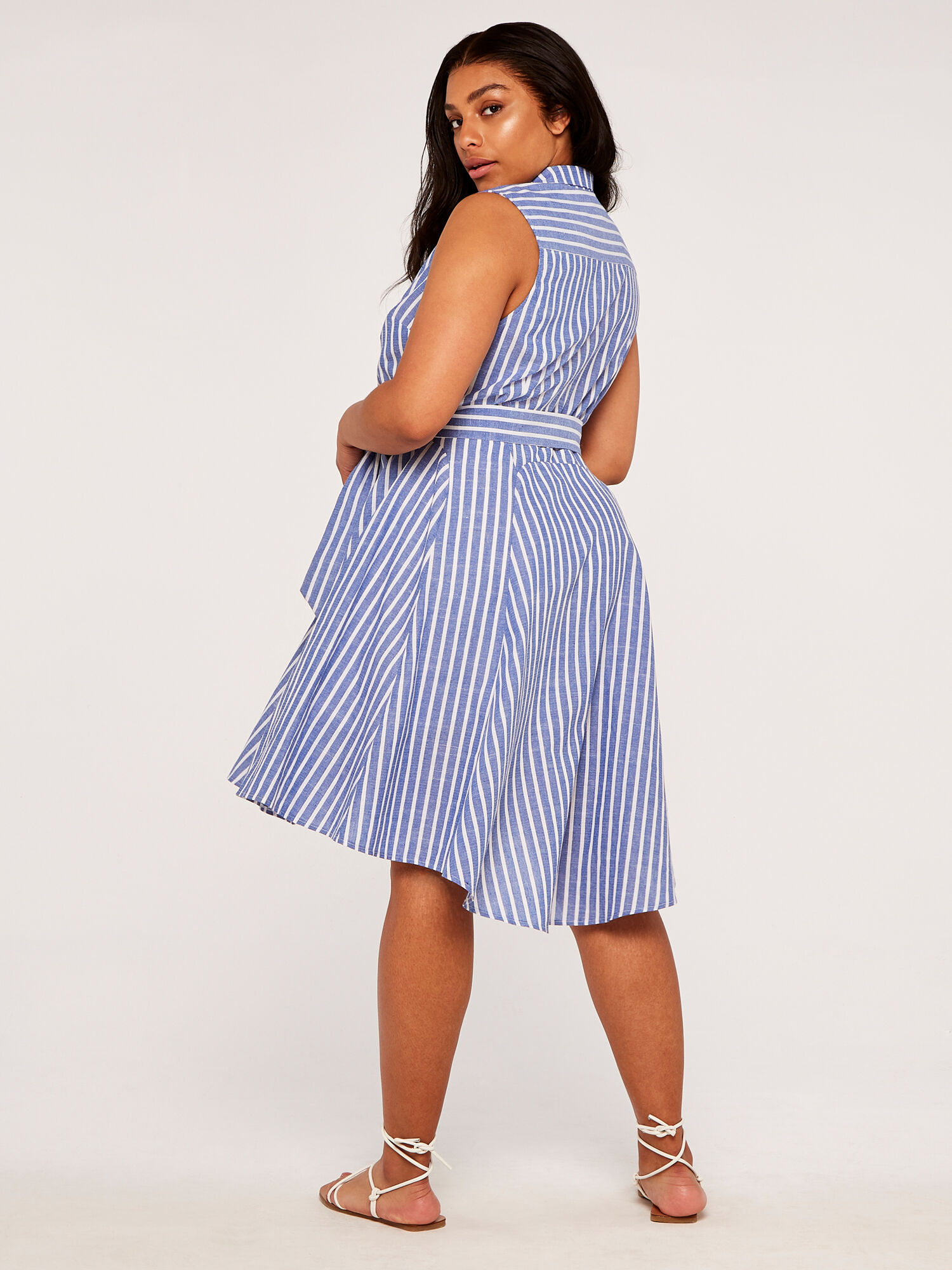 Apricot striped dress store