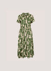 Brushstroke Squares Utility Midi Dress, Green, large