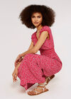 Ditsy Smock Maxi Dress, Red, large