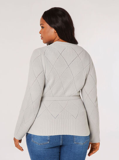 Curve Pointelle Wrap Jumper 