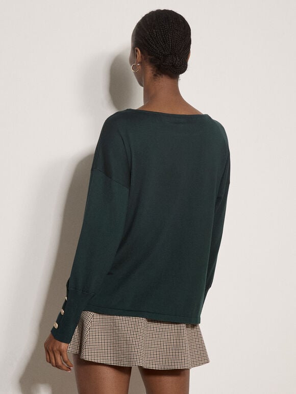 Soft Jersey Knit Top, Green, large