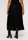 Curve Lurex Midi Skirt, Black, large