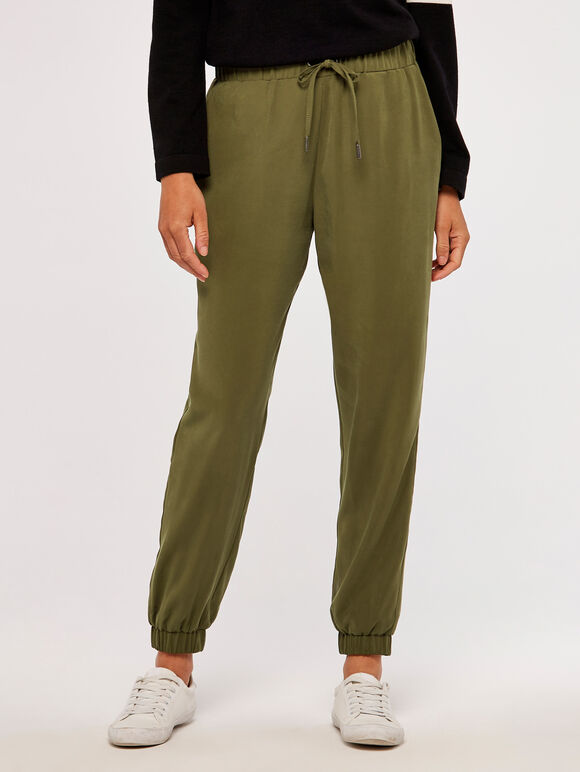 Tencel Joggers, Green, large
