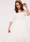 Dobby  Smock Midi  Dress, Cream, large