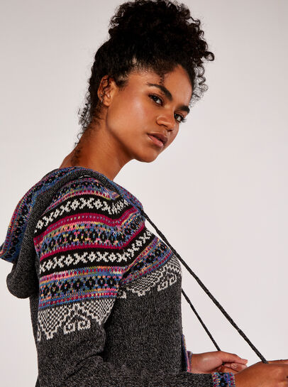 Hooded Fair Isle Jumper