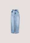 Amara Denim Maxi Skirt, Sky Blue, large