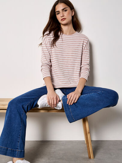 Soft Slub Jersey Stripe Top