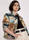 Colourful Dogtooth Jacket, Navy, large