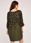 Leopard & Zebra Cocoon Dress, Khaki, large
