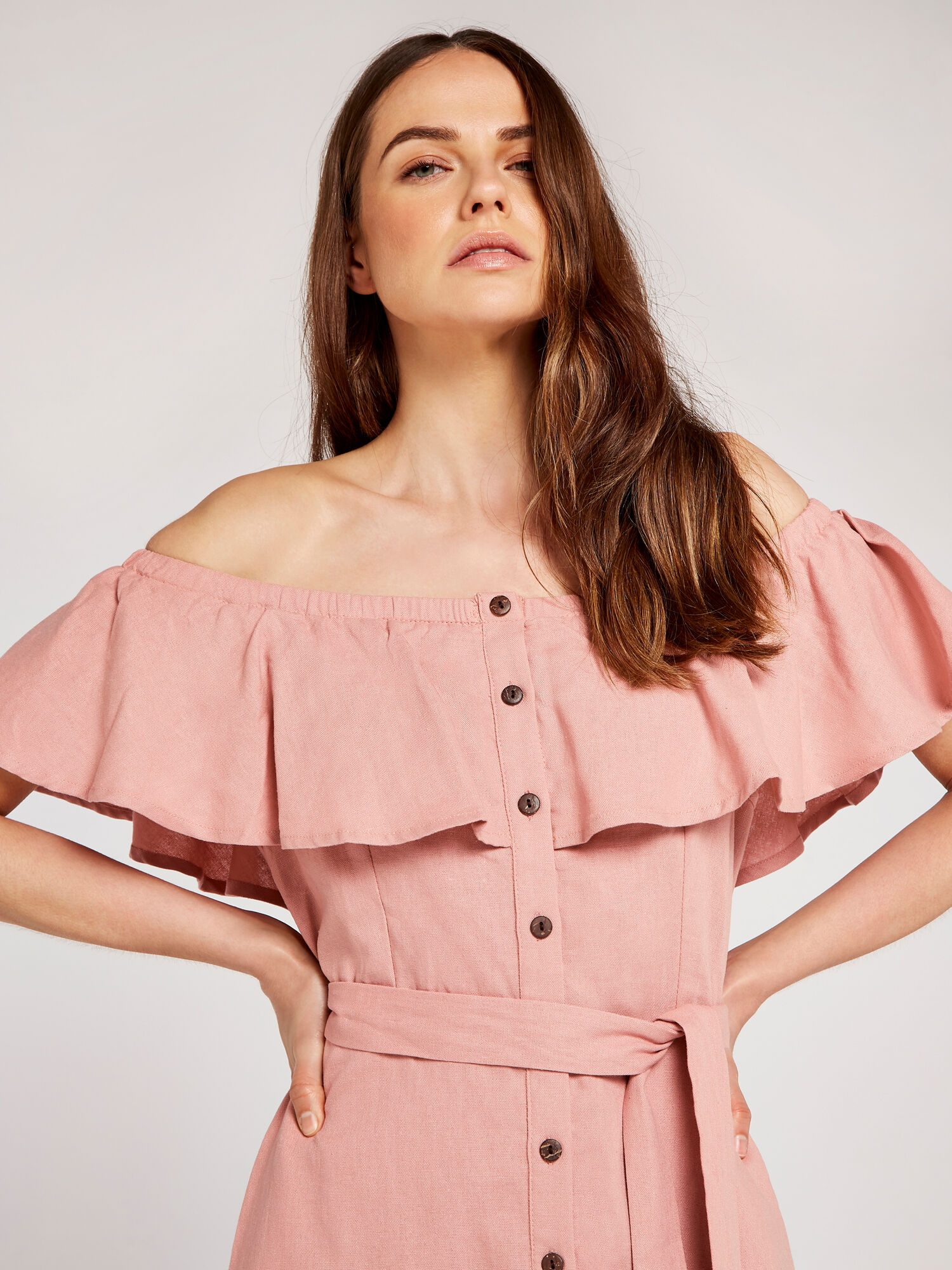 Topshop ruffle 2024 bardot dress