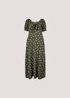 Silhouette Floral Milkmaid Maxi Dress, Khaki, large
