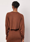 Cropped Batwing Jumper, Rust, large