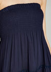 Pom Pom Trim 2in1 Dress, Navy, large