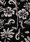 Tropical Print Corset Top, Black, large