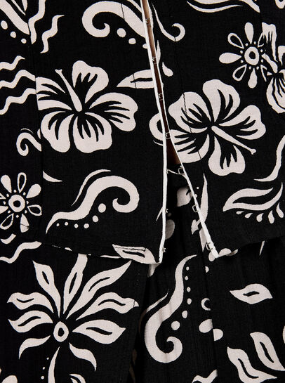 Tropical Print Corset Top