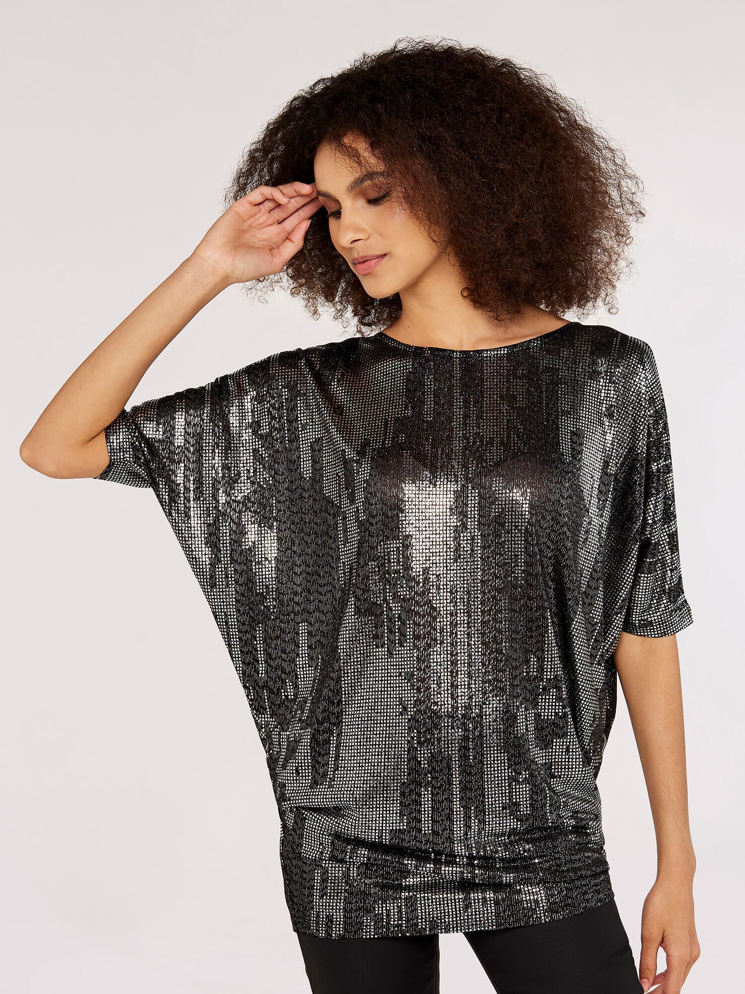 Sparkly batwing top clearance