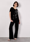 Scattered Squares Rhinestone T-Shirt, Black, large