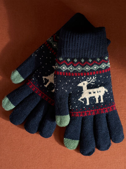 Reindeer Pattern Gloves