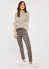 Check Jacquard Trousers, Black, large