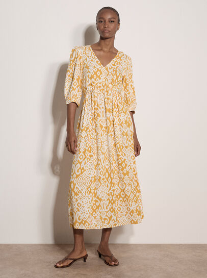Tapestry Ikat Midi Dress