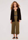 Square Crochet Cardigan, Black, large