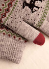 Reindeer Touch Screen Gloves, Grey, large