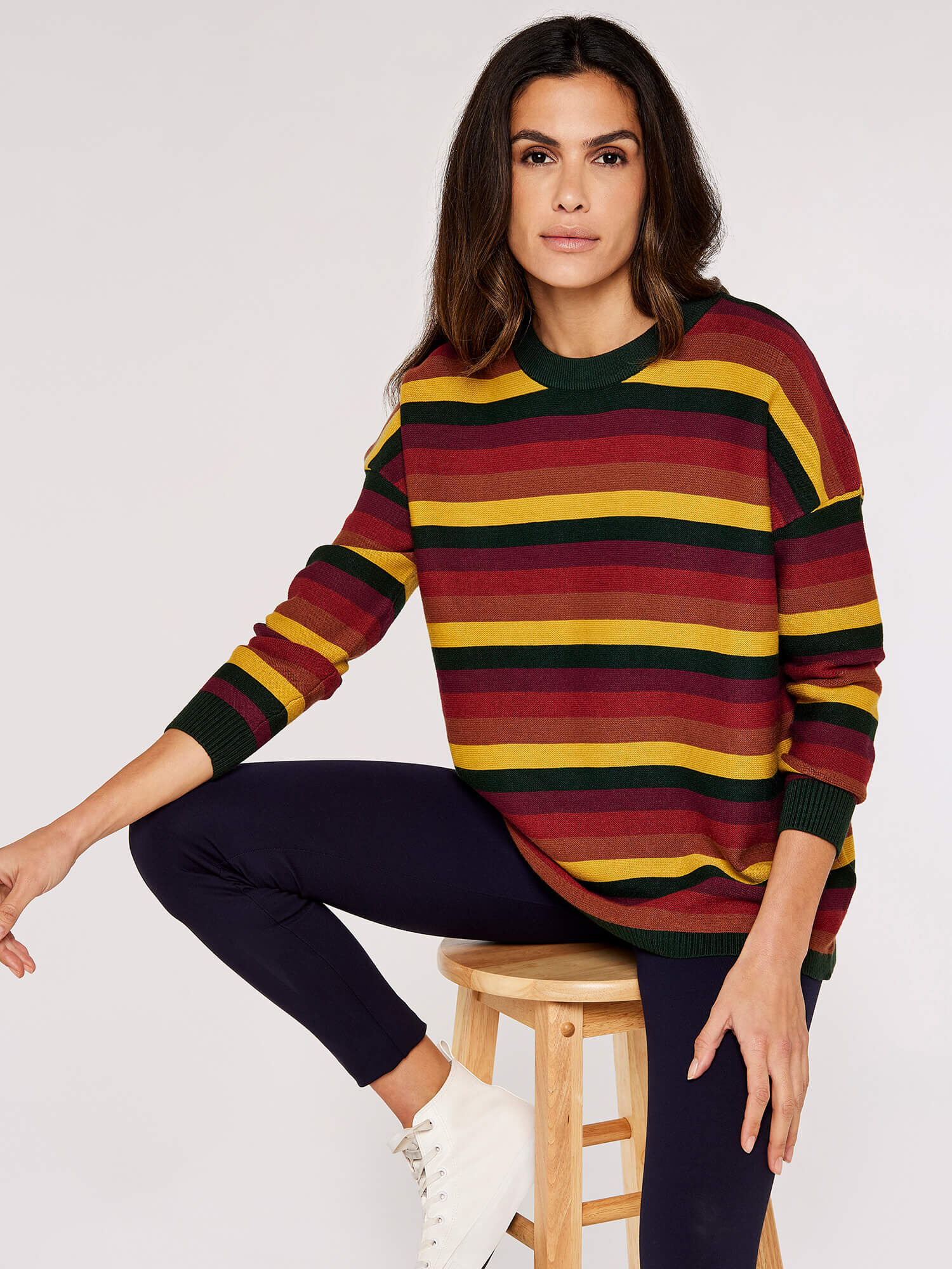 Multistripe Jumper Apricot Clothing