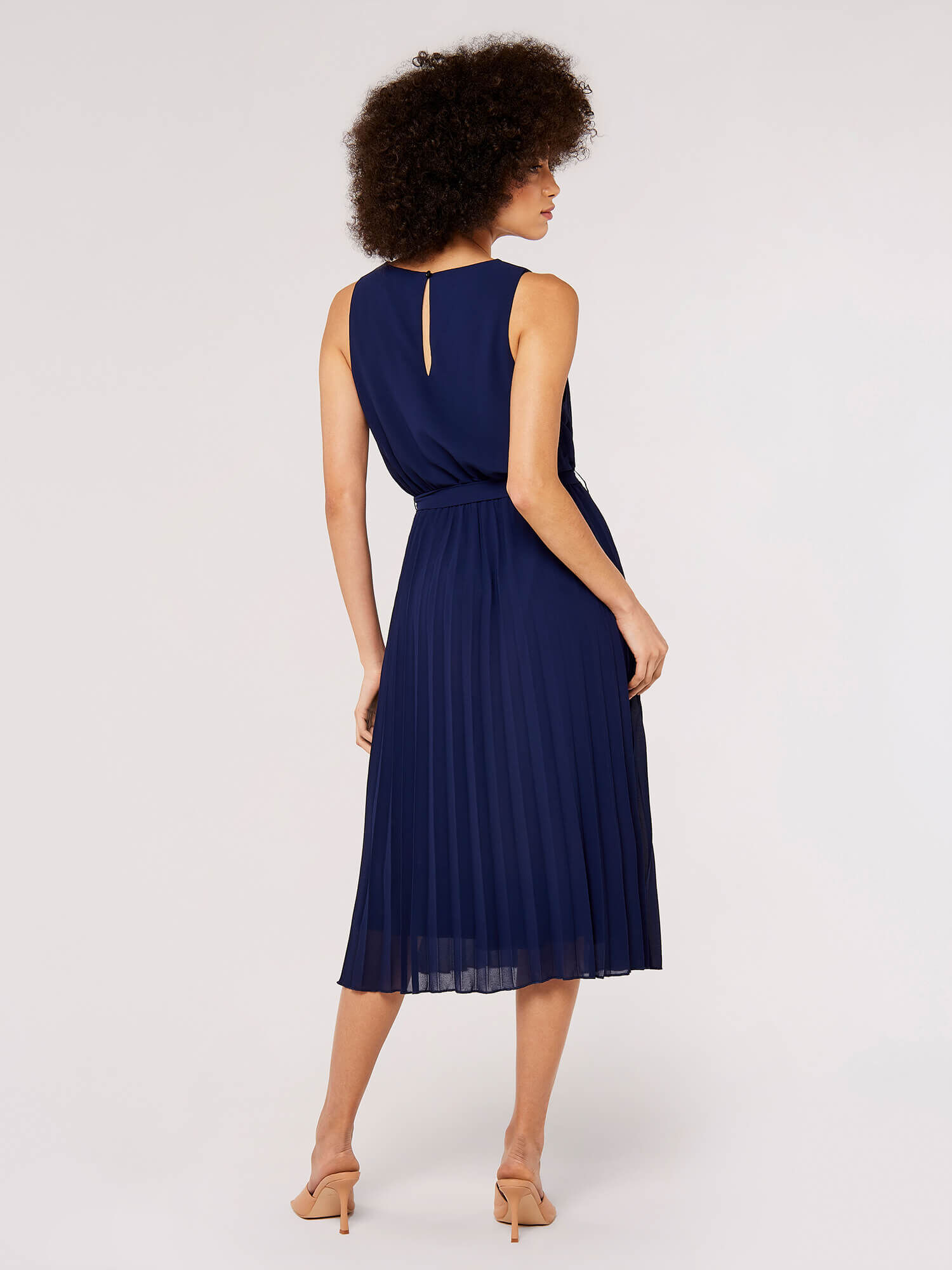 Midi pleated dress on sale uk
