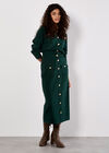 Gold Button Knit Cardigan, Green, large