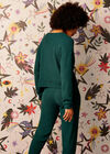Waffle Knit  Boxy Top, Green, large