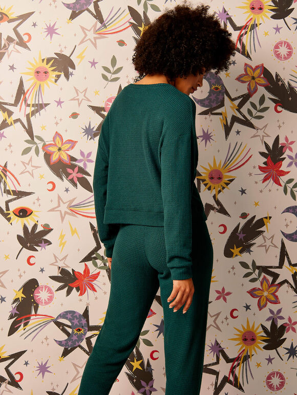 Waffle Knit Pyjama Set, , large