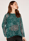 Animal Print  Top, Green, large
