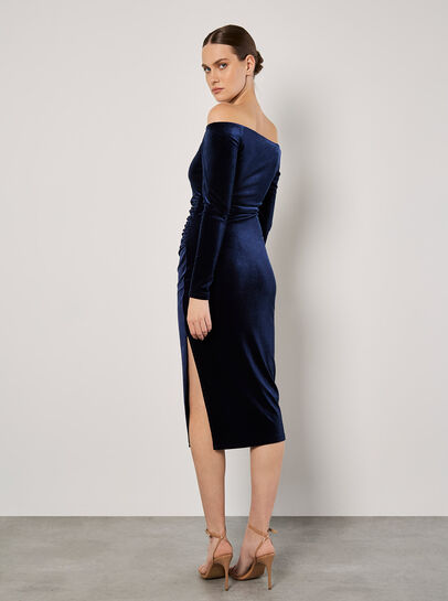 Bardot Velvet Midi Dress