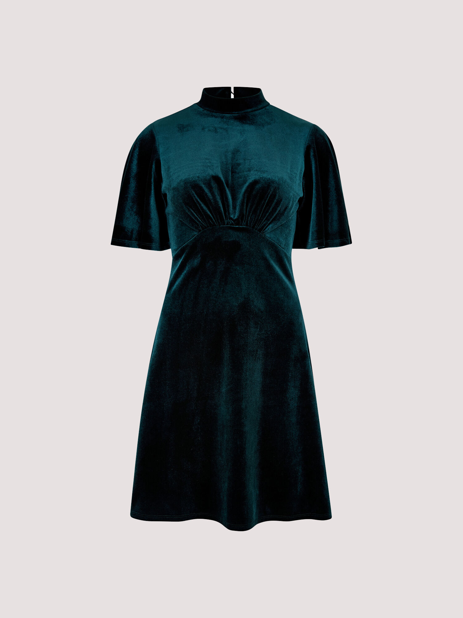 Apricot green velvet dress deals