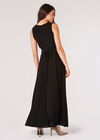 Sparkle Pleated Maxi Dress, Black, large