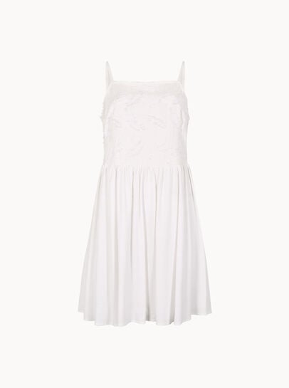 Eyelash Embroidered Cami Mini Dress