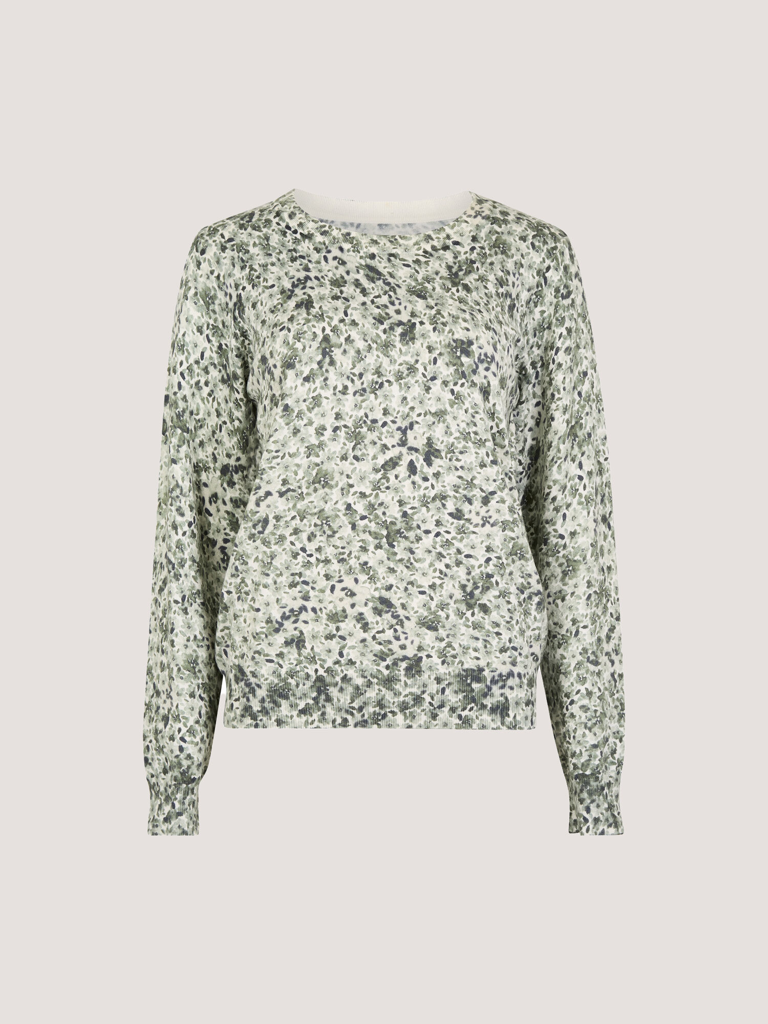 Fine Knit Silhouette Floral Jumper | Apricot Clothing