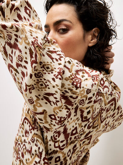 Ikat Denim Jacket