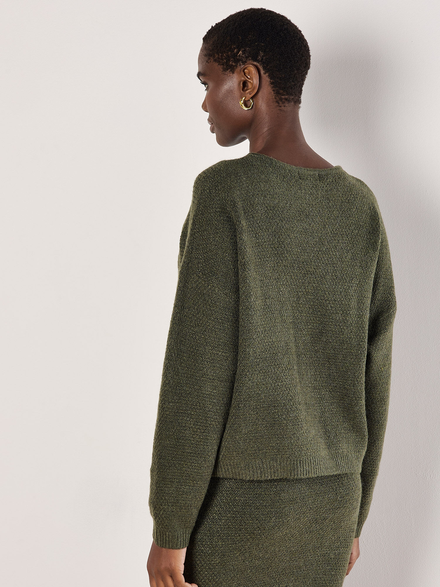 Fine knit batwing jumper top
