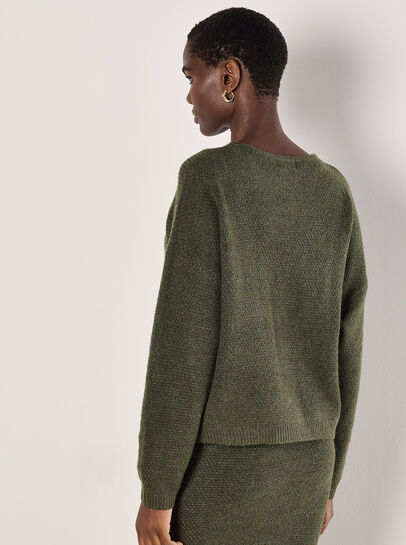 Waffle Knit Batwing Jumper