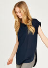 Side Split Top, Navy, large