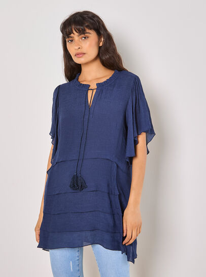 Ruffle Tiered Tunic Top