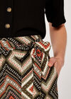 Border Print Culottes, Khaki, large