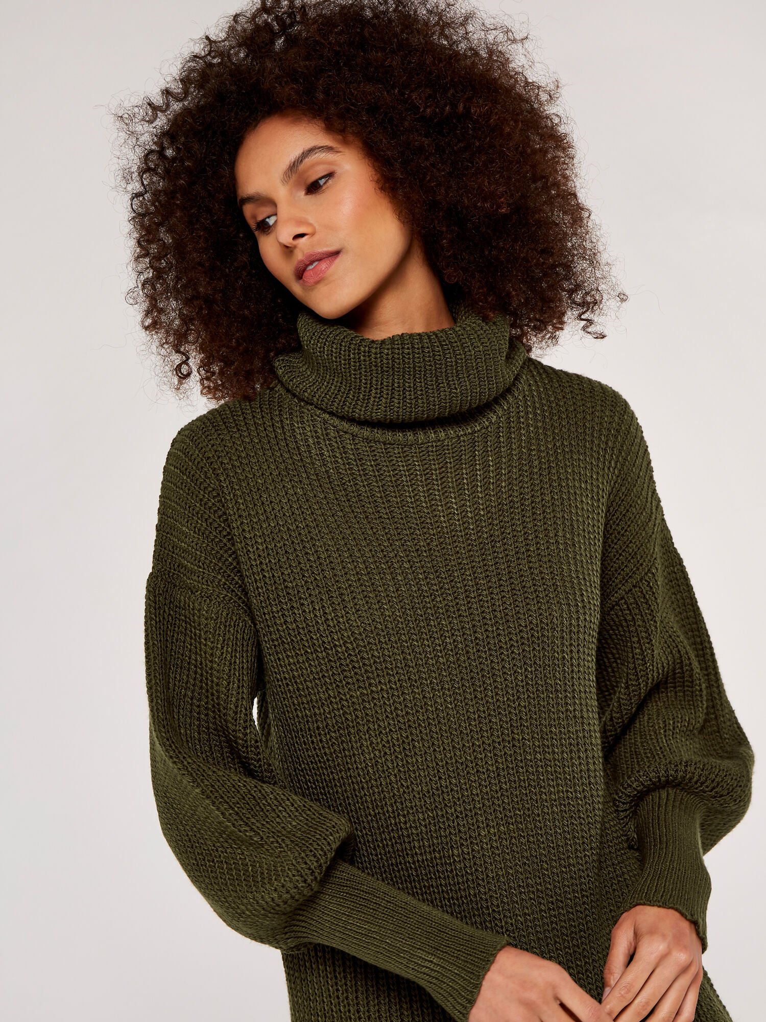 Cowl neck store knitted dress