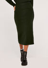 Ribbed Knit Skirt, Green, large