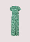 Brushstroke Weave Palazzo Jumpsuit, Green, large