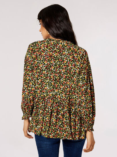 Oversized Ditsy Floral Top